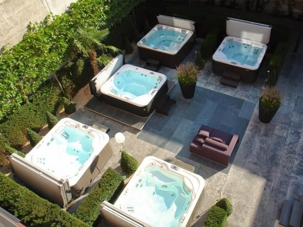 water in jacuzzi