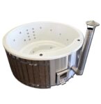 Hottub rond cedar met witte kuip