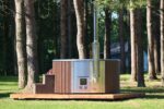 Hottub rond cedar met witte kuip